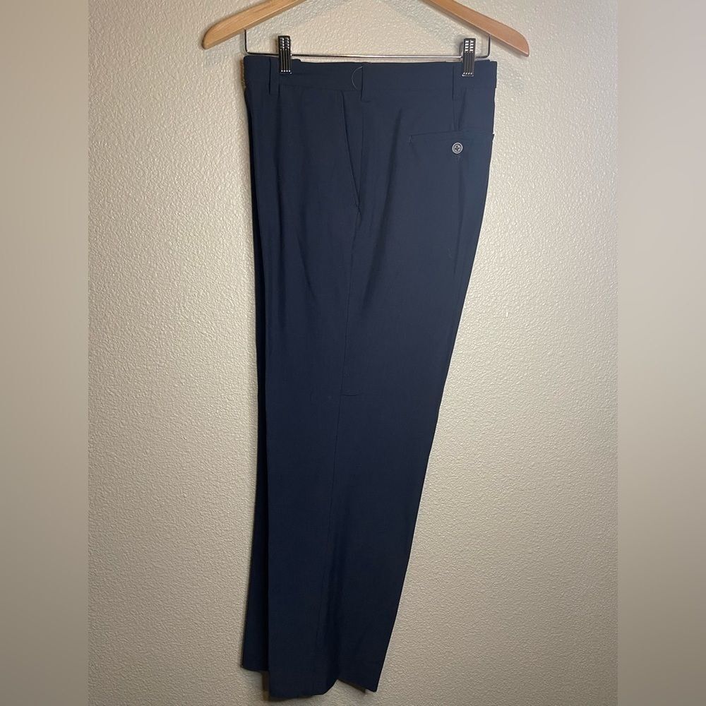 Van Heusen Straight Men Navy Blue w/ Light Stripes Size 36x30